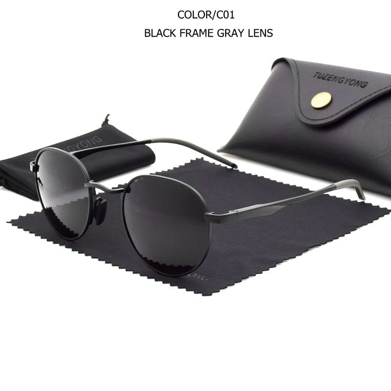 2022 New Retro Fashion Men's Sunglasses Uv400 Luxury Brand Black