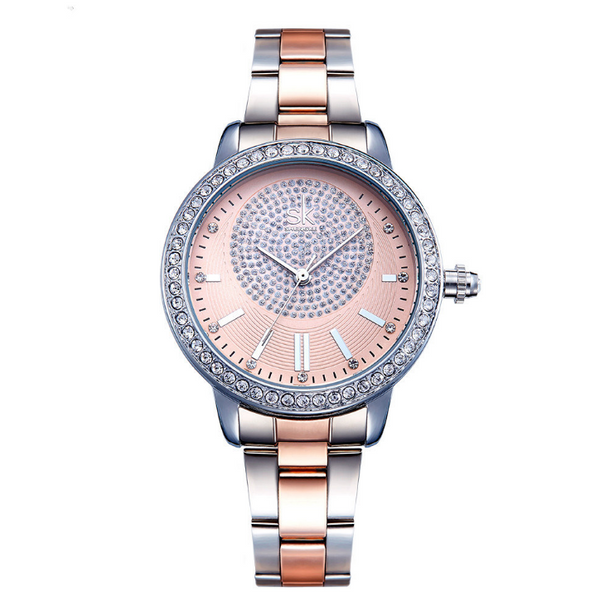 Shengke Bracelet Women Watch New Quartz Top Brand Luxury Fashion Crystal Wristwatches Ladies Gift Relogio Feminino - Aayat Mart