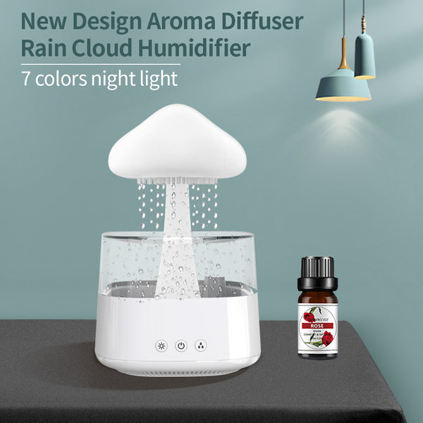 Rain Humidifier Mushroom Humidifier Rain Cloud Humidifier Water Drop Humidifier - Aayat Mart