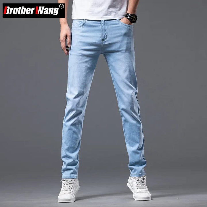 Aayat Mart 6 Color Men's Stretch Skinny Jeans New Spring Korean Fashion Casual Cotton Denim Slim Fit Pants Male Trousers Brand