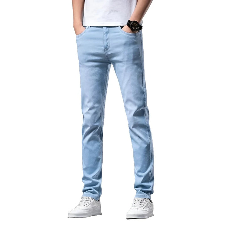 Aayat Mart 6 Color Men's Stretch Skinny Jeans New Spring Korean Fashion Casual Cotton Denim Slim Fit Pants Male Trousers Brand