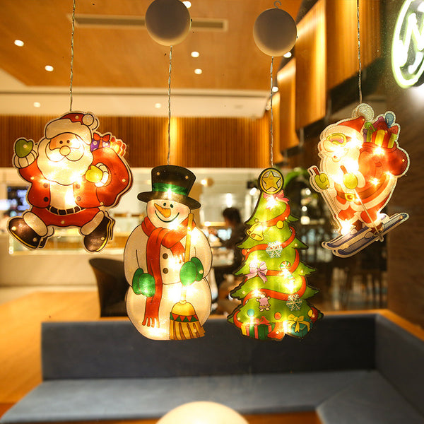 LED Suction Cup Window Hanging Lights Christmas Decoration - Aayat Mart