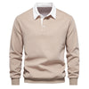 Men's Fashion Casual Versatile Long Sleeves Polo Collar Sweater