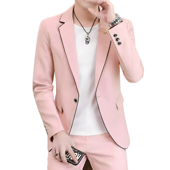 Aayat Mart Male Suits A1Apink / L Men's Suits, Slim Korean Style Small Suits