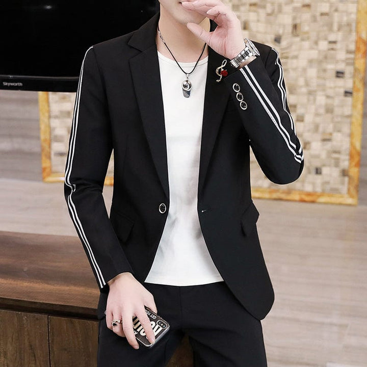 Aayat Mart Male Suits A3Ablack / 2XL Men's Suits, Slim Korean Style Small Suits