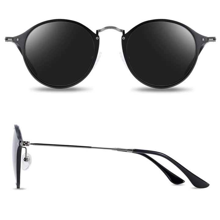 Aayat Mart 0 BARCUR Aluminum Magnesium Vintage Sunglasses For Men Polarized Round Sun Glasses Women Retro Eyewear Oculos Masculino