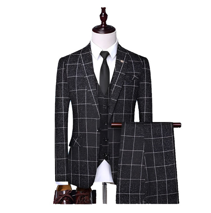 Aayat Mart Male Suits Black / M Men'sSuits, Checkered Suits, Three-Piece Suits, Work Suits, Professional Suits, Men's Clothing Trends