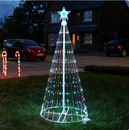 Multi Color LED Animated Outdoor Christmas Tree Lights Christmas Lights Christmas Garden Countryard Decorations - Aayat Mart