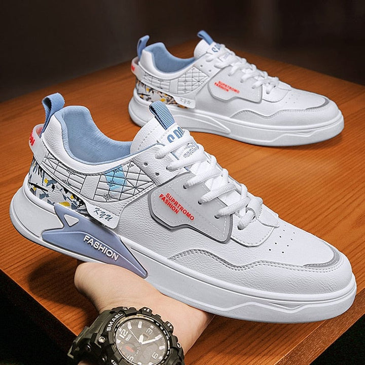 Aayat Mart CYYTL Shoes For Men Casual Leather Platform Male Sneakers Outdoor Running Non Slip Fashion Designer Luxury Student Four Season