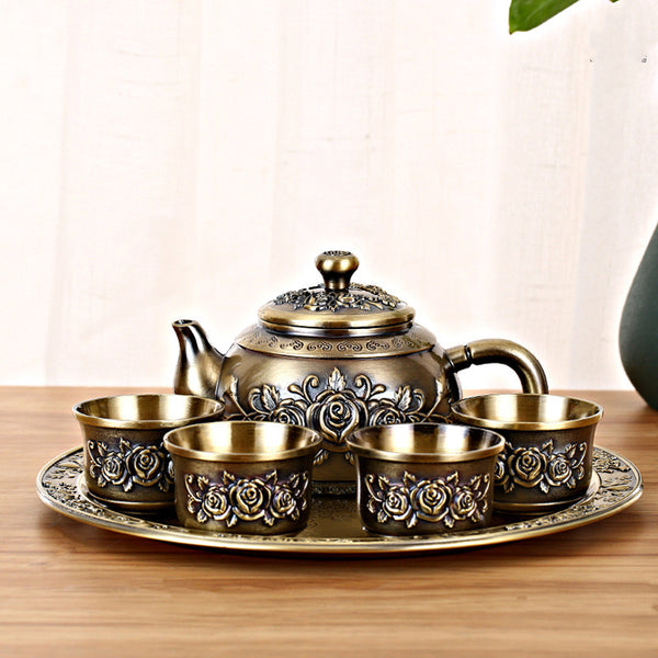Bronze Household Set Rose Vintage Tea Set - Aayat Mart
