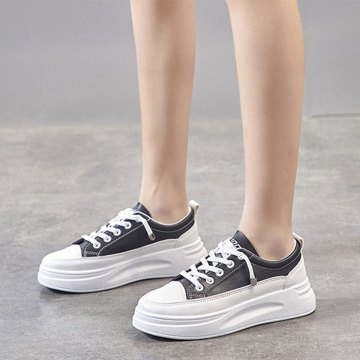 Aayat Mart 0 Fashion Sneakers Women Shoes Young Ladies Casual Shoes Female Sneakers Brand Woman White Shoes Thick Sole 3cm A2375