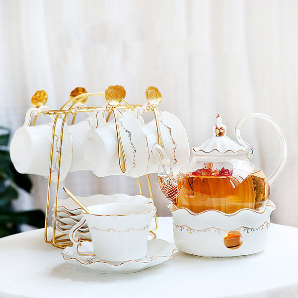 Afternoon Tea Set Ceramic British Flowering Tea Cup Set - Aayat Mart