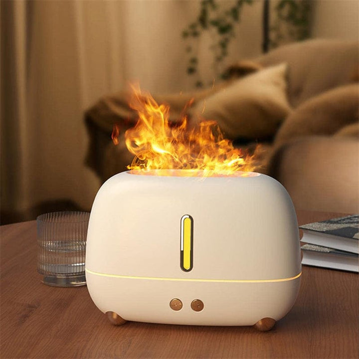 Aayat Mart Electronics Flame Humidifier Upgraded Flame Fireplace Air Aroma USB Essential Oil Diffuser
