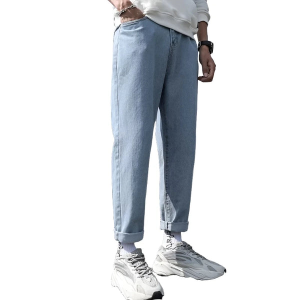 Aayat Mart Male Pants Men Jeans Male Trousers Simple Design High Quality Cozy All-match Students Daily Casual Korean Fashion Ulzzang Ins Plus Size 5XL