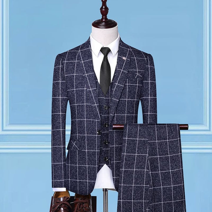 Aayat Mart Male Suits Men'sSuits, Checkered Suits, Three-Piece Suits, Work Suits, Professional Suits, Men's Clothing Trends