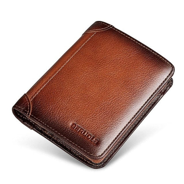 Aayat Mart 0 Minimalist Men's Wallet  RFID Blocking Vintage Genuine Leather Wallet for Men Credit Card Holder Money Clip Purse