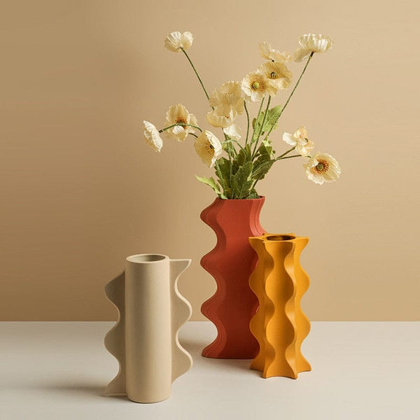 Aayat Mart 0 Nordic Geometry Art Vases Ornaments Creative Living Room Decor  Morden Home Decoration Accessorie Desktop Ceramic Flower Vase