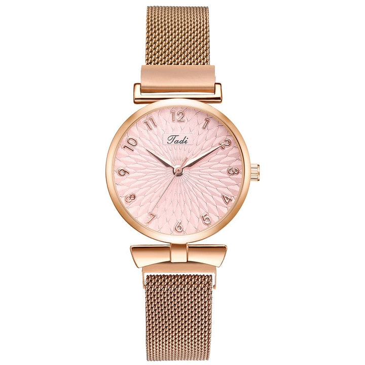 Aayat Mart 0 pink watch Female Luxury Wristwatches Magnetic Mesh Band Rose Woman Watch Bracelet montre femme reloj mujer