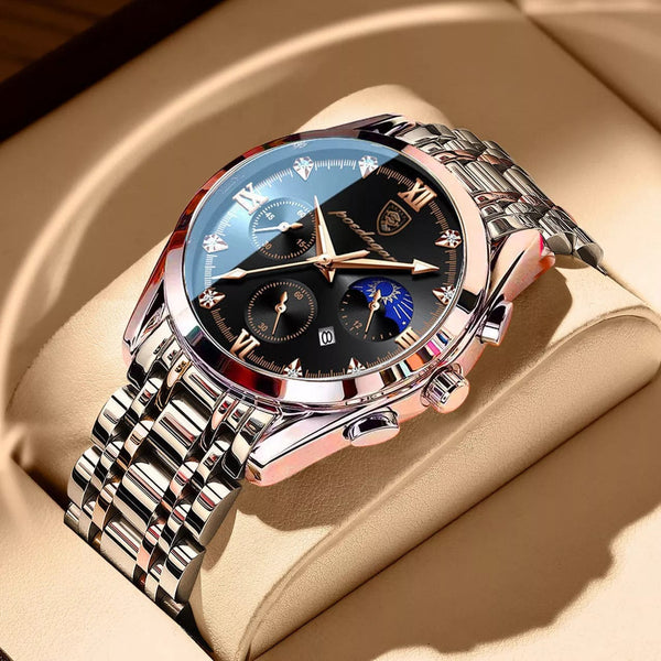 Aayat Mart POEDAGAR Fashion Date Quartz Men Watches Top Brand Luxury Male Clock Sport Mens Wristwatch Fashion Waterproof Luminous Man Watch