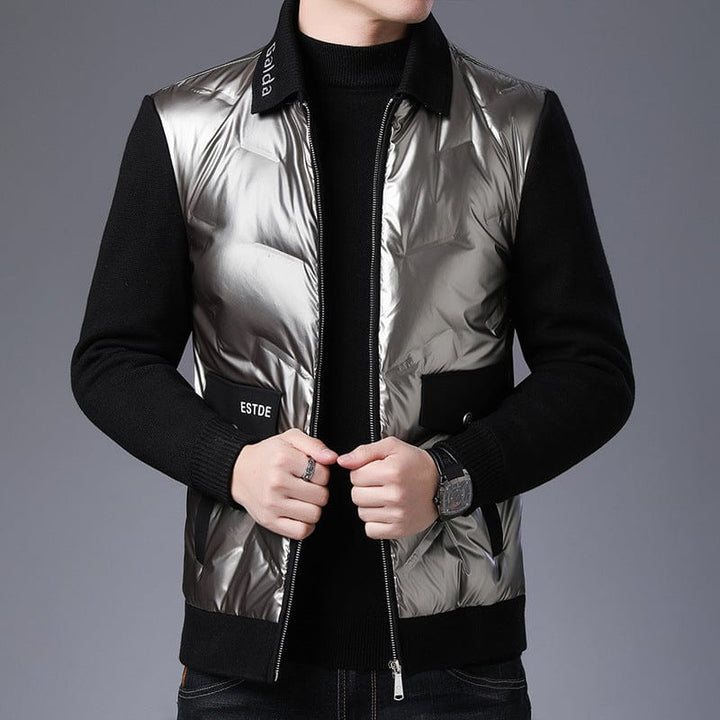 Aayat Mart Winter Collection Silver / 3XL Winter down polyester jacket male middle-aged