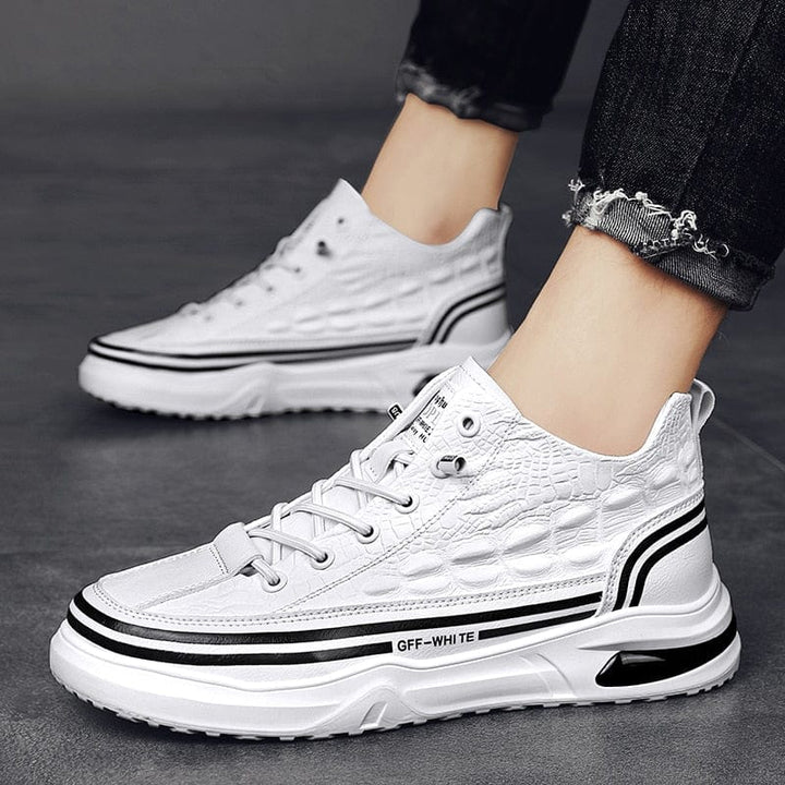 Aayat Mart White BlackH998-1 / 39 CYYTL Shoes For Men Casual Leather Platform Male Sneakers Outdoor Running Non Slip Fashion Designer Luxury Student Four Season
