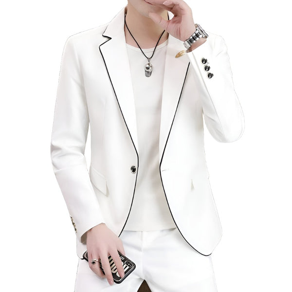 Aayat Mart Male Suits White / XL Men's Suits, Slim Korean Style Small Suits